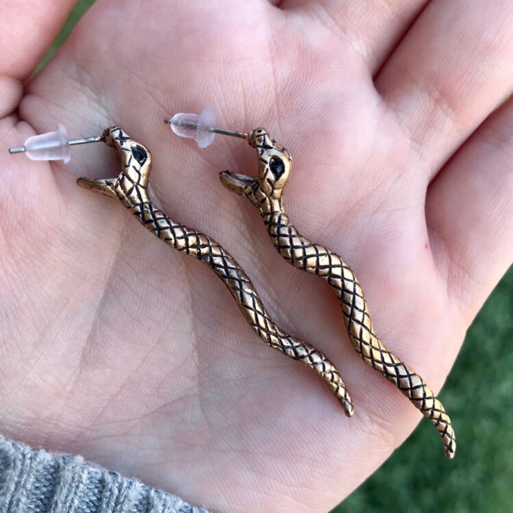 Snake stud earrings